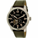 Fossil Pilot 54 Automatic Black Dial Brown Leather Strap Watch for Men - ME3118 Buy Now By Fossil