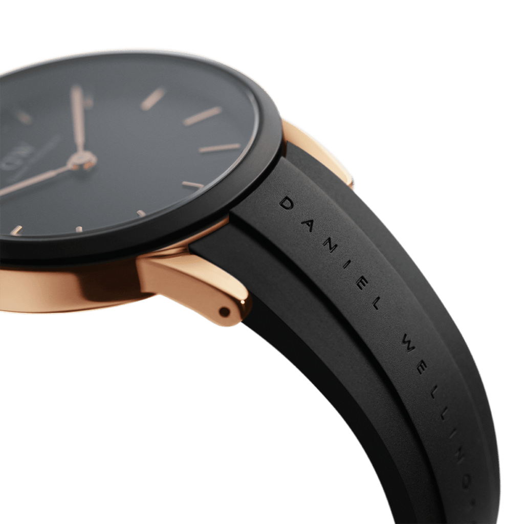 Daniel Wellington Iconic Motion Black Dial Rubber Strap Watch For Women - DW00100426 Buy Now By Daniel Wellington
