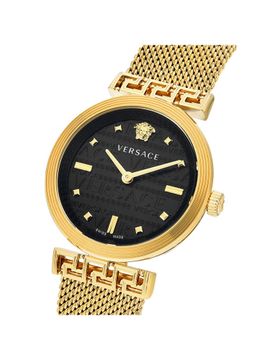 Versace Meander Black Dial Gold Mesh Bracelet Watch for Women - VELW00720 Buy Now By Versace