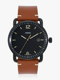 Fossil Commuter Three Hand Date Black Dial Brown Leather Strap Watch for Men - FS5276 Buy Now By Fossil