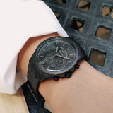 Fossil Forrester Chronograph Black Dial Black Steel Strap Watch for Men - FS5697 Buy Now By Fossil