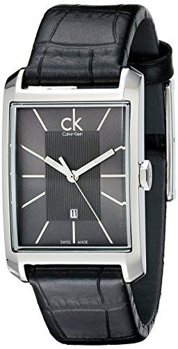 Calvin Klein Window Black Dial Black Leather Strap Watch for Men - K2M23107 Buy Now By Calvin Klein