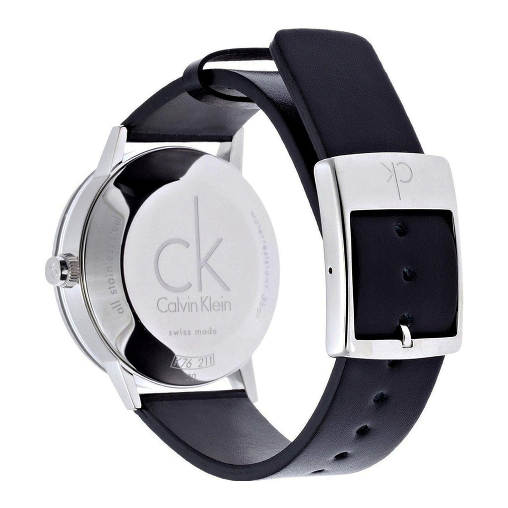 Calvin Klein Minimal Black Dial Black Leather Strap Watch for Women - K7622107 Buy Now By Calvin Klein