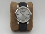 Burberry The City Silver Dial Black Leather Strap Watch for Women - BU9106 Buy Now By Burberry