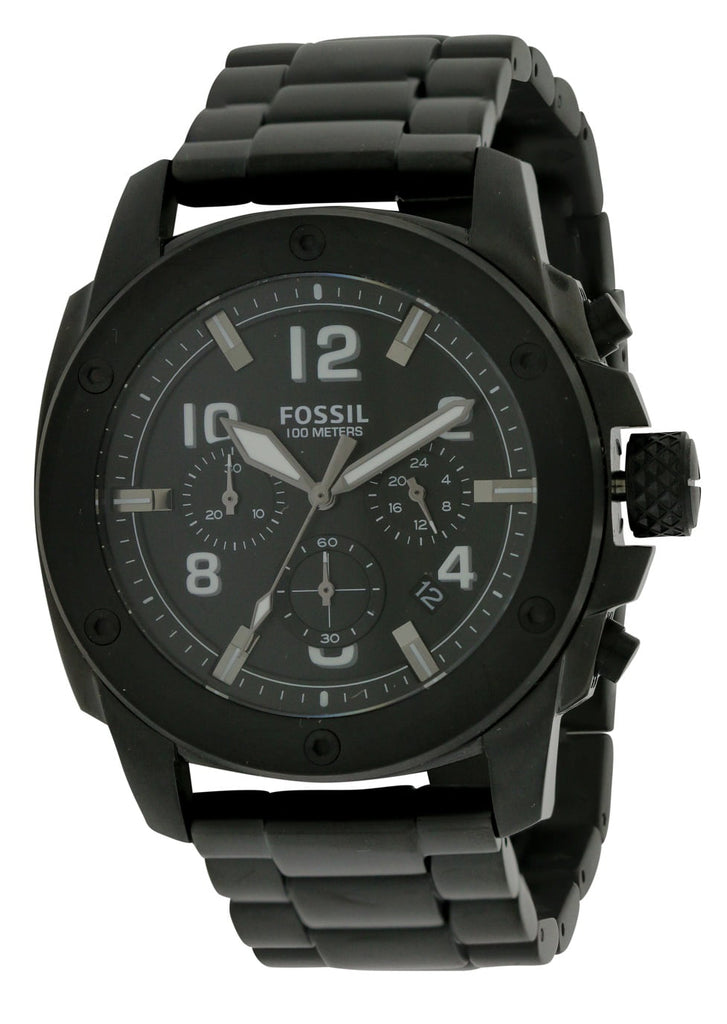 Fossil Machine Chronograph Black Dial Black Steel Strap Watch for Men - FS4927 Buy Now By Fossil
