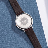 Emporio Armani Dress Quartz Silver Dial Brown Leather Strap Watch For Women - AR11063 Buy Now By Emporio Armani