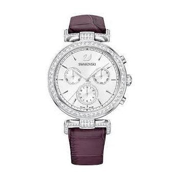 Swarovski Era Journey Chronograph Silver Dial Purple Leather Strap Watch for Women - 5296835 Buy Now By Swarovski