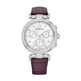 Swarovski Era Journey Chronograph Silver Dial Purple Leather Strap Watch for Women - 5296835 Buy Now By Swarovski