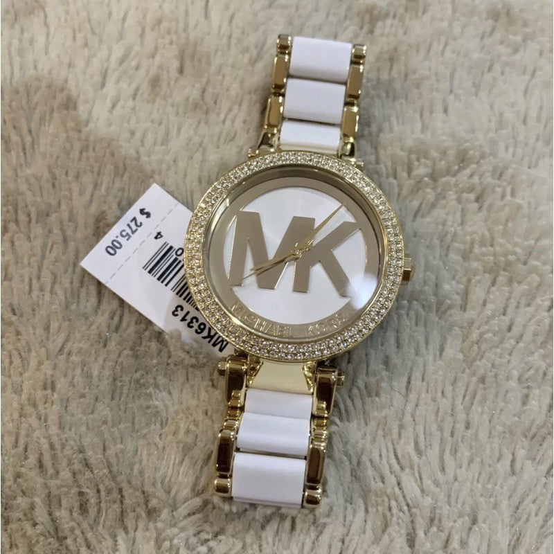 Michael Kors Parker White Dial Two Tone Steel Strap Watch for Women - MK6313 Buy Now By Michael Kors
