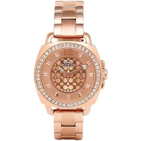 Coach Mini Boyfriend Rose Gold Dial Rose Gold Steel Strap Watch for Women - 14501701 Buy Now By Coach