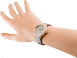 Swarovski Crystal Frost Grey Dial Grey Leather Strap Watch for Women - 5484067 Buy Now By Swarovski