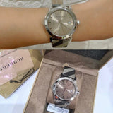 Burberry The City Nova Beige Dial Grey Leather Strap Watch for Women - BU9023 Buy Now By Burberry