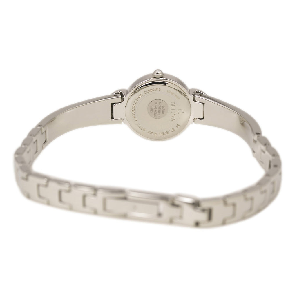 Bulova Crystal Pendant Silver Dial Silver Steel Strap Watch for Women - 96X111 Buy Now By Bulova