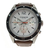 Coach Sullivan Chronograph White Dial Brown Leather Strap Watch for Men - 14602057 Buy Now By Coach