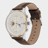 Tommy Hilfiger Weston Chronograph Silver Dial Brown Leather Strap Watch For Men - 1710501 Buy Now By Tommy Hilfiger