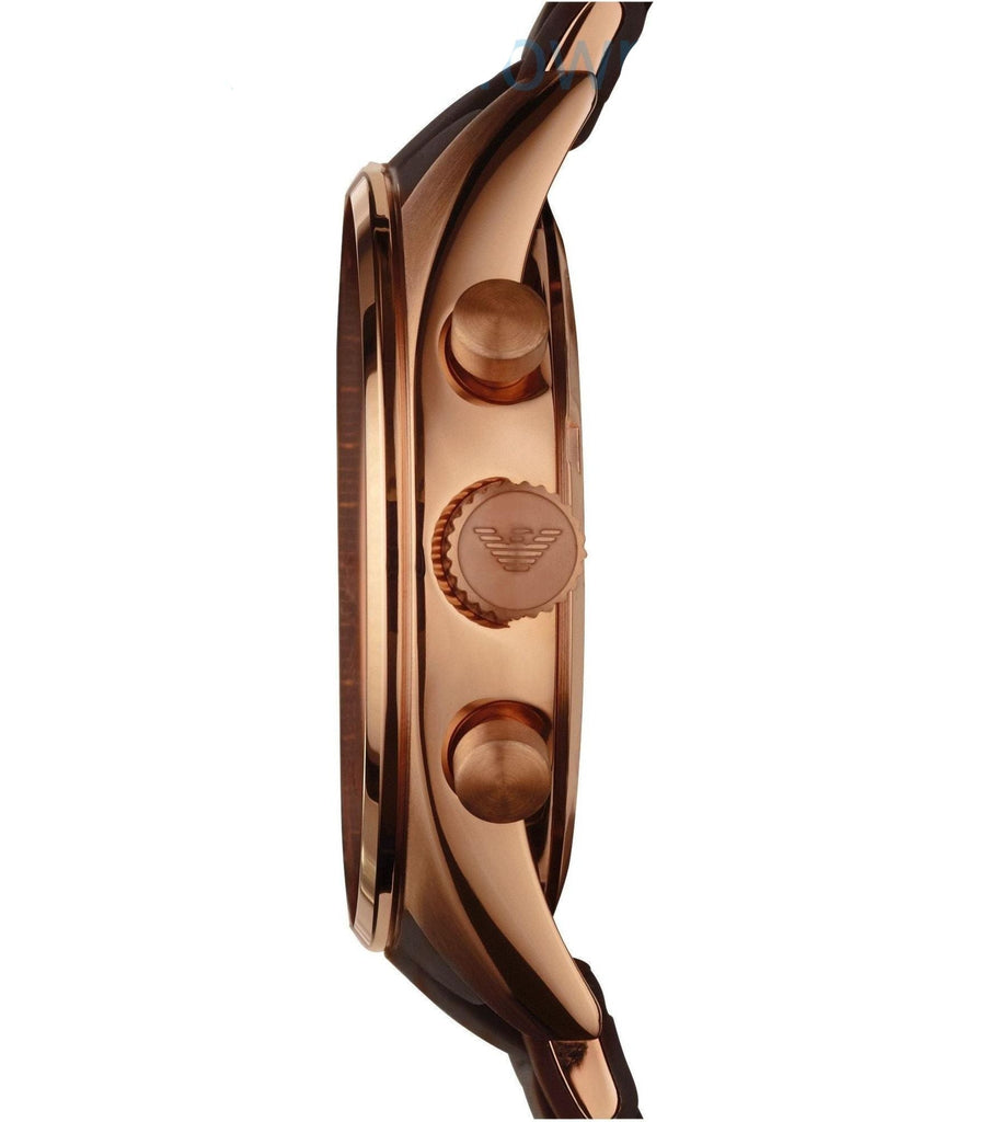 Emporio Armani Sportivo Chronograph Brown Dial Brown Silicone Strap Watch For Men - AR5891 Buy Now By Emporio Armani