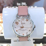 Coach Delancey White Dial Pink Leather Strap Watch for Women - 14502799 Buy Now By Coach