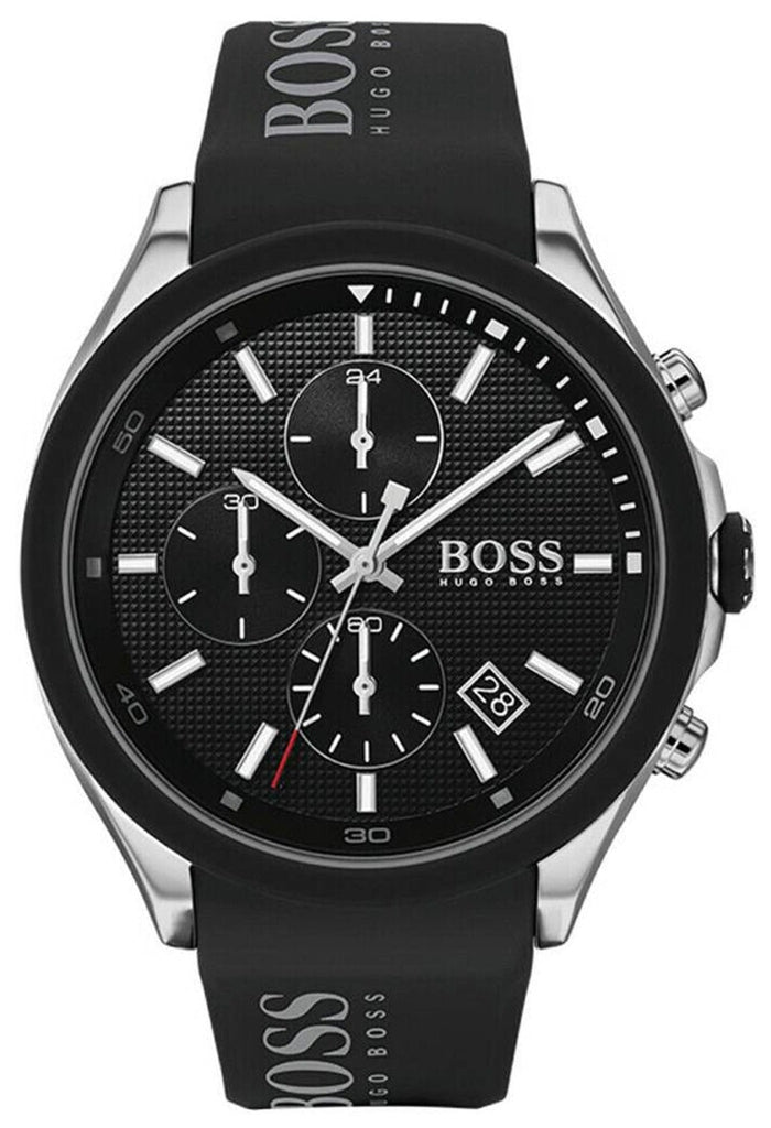 Hugo Boss Velocity Black Dial Black Leather Strap Watch for Men - 1513716 Buy Now By Hugo Boss