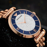 Emporio Armani Gianni T-Bar Quartz Crystals Black Dial Gold Steel Strap Watch For Women - AR11423 Buy Now By Emporio Armani