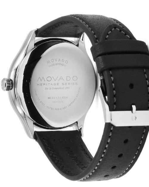 Movado Heritage Calendoplan White Dial Black Leather Strap Watch for Men - 3650002 Buy Now By Movado