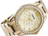 Fossil Riley Gold Dial Gold Steel Strap Watch for Women - ES3203 Buy Now By Fossil