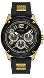 Guess Delta Black Dial Black Rubber Strap Watch for Men - GW0051G2 Buy Now By Guess