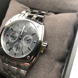 Bulova Classic Collection Multifunction Grey Dial Silver Steel Strap Watch for Men - 96C148 Buy Now By Bulova