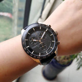 Tissot PRS 516 Chronograph Black Dial Black Leather Strap Watch For Men - T100.417.36.051.00 Buy Now By Tissot