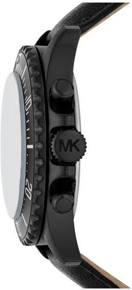 Michael Kors Everest Chronograph Black Dial Black Leather Strap Watch For Men - MK9053 Buy Now By Michael Kors