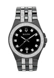 Bulova Crystal Collection Black Dial Two Tone Steel Strap Watch for Men - 98K101 Buy Now By Bulova