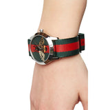 Gucci Le Marche des Merveilles Red & Green Dial Red & Green Nylon Strap Unisex Watch - YA1264060 Buy Now By Gucci