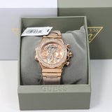Guess Fusion Chronograph Rose Gold Dial Rose Gold Steel Strap Watch for Women - GW0552L3 Buy Now By Guess