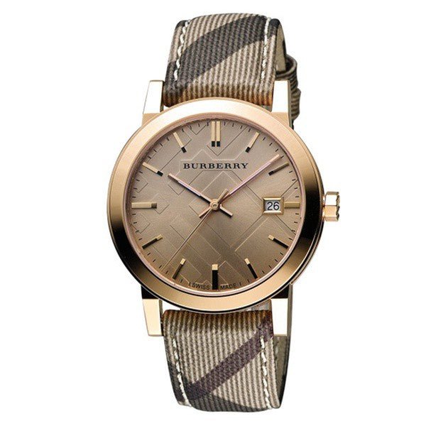 Burberry The City Rose Gold Dial Brown Leather Strap Watch for Women - BU9040 Buy Now By Burberry