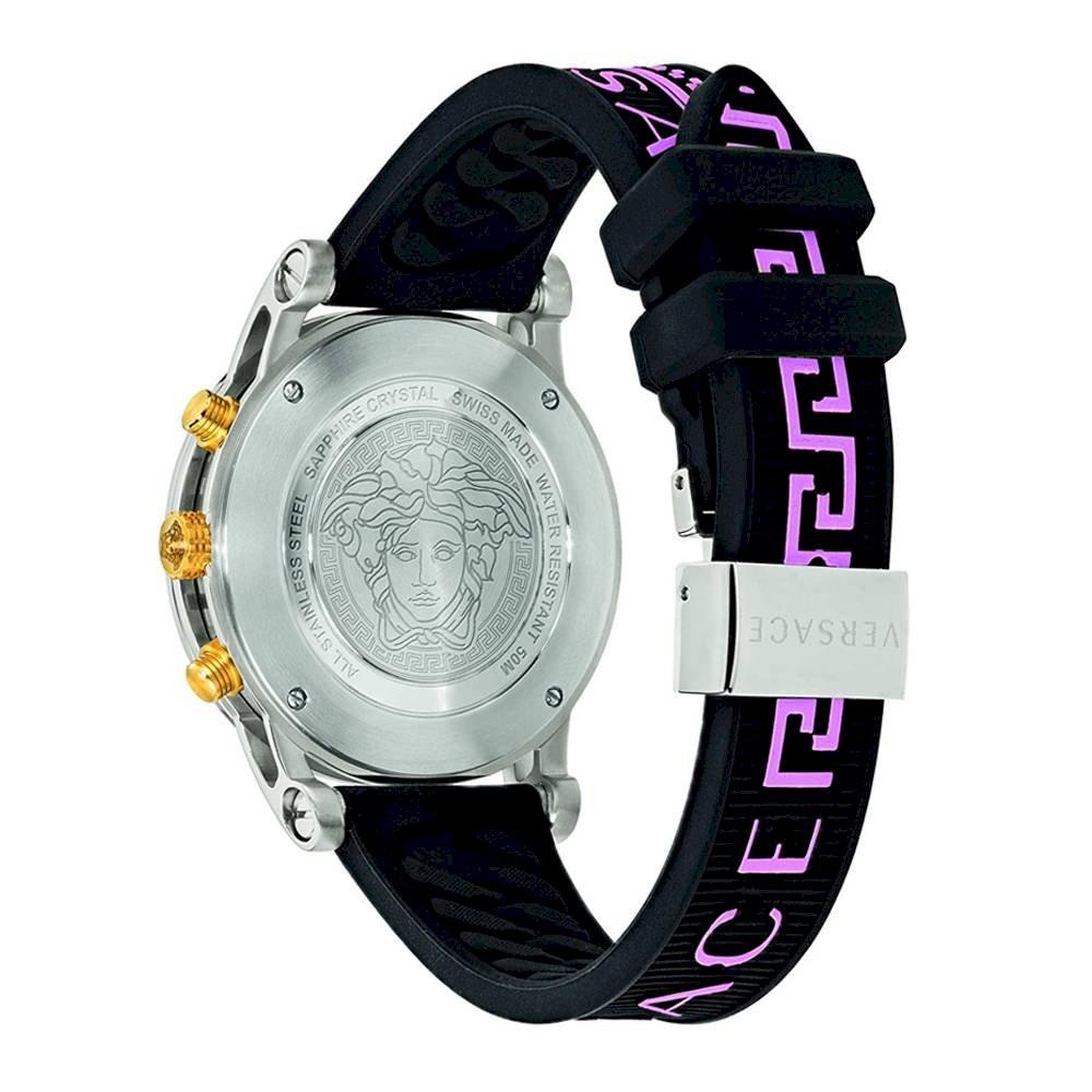 Versace Sport Tech Chronograph Black Dial Black Rubber Strap Watch for Women - VELT00619 Buy Now By Versace