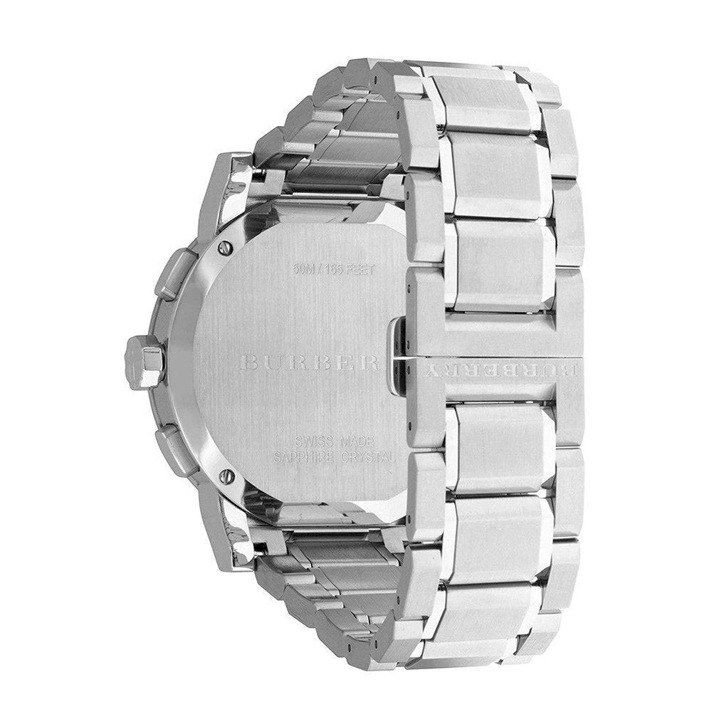 Burberry The City Black Dial Silver Steel Strap Watch for Men - BU9351 Buy Now By Burberry