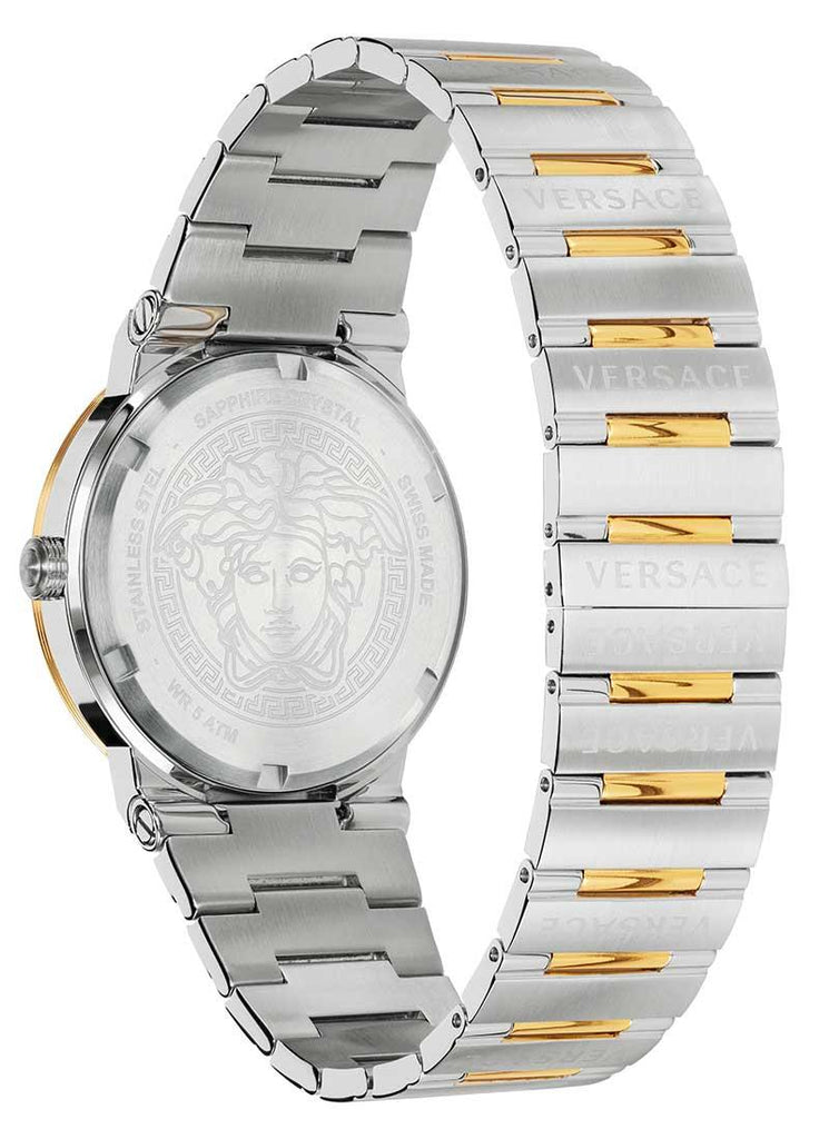 Versace Greca Green Dial Silver Steel Strap Watch for Men - VEVI00420 Buy Now By Versace