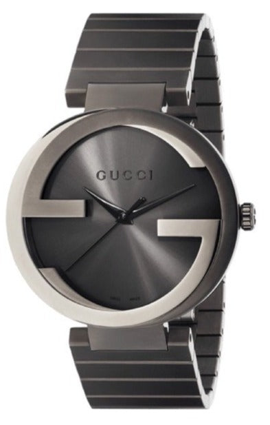 Gucci G Interlocking Quartz Grey Dial Grey Steel Strap Watch For Men - YA133210 Buy Now By Gucci