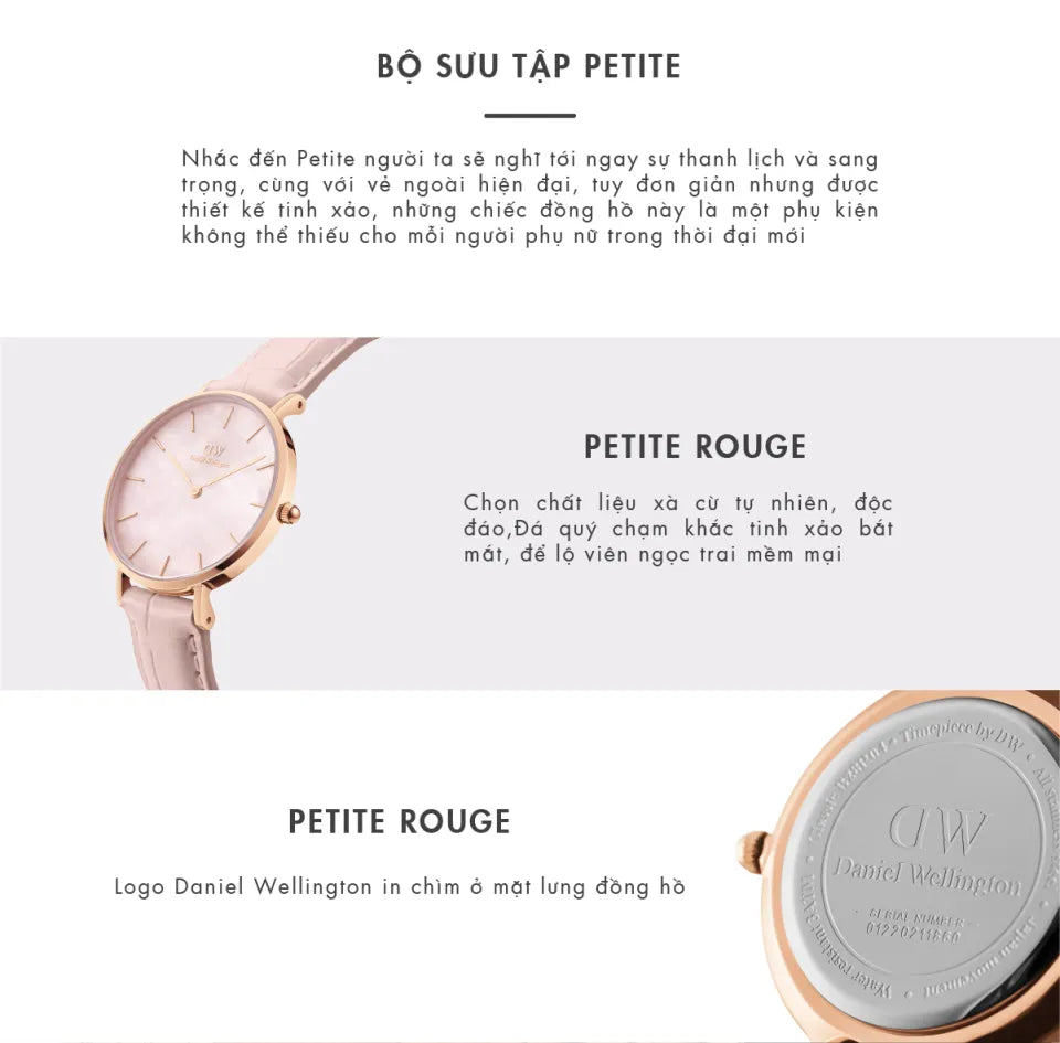 Daniel Wellington Petite Rouge Pink Dial Pink Leather Strap Watch For Women - DW00100511 Buy Now By Daniel Wellington