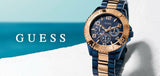 Guess BFF Multifunction Blue Dial Two Tone Steel Strap Watch for Women - W0231L6 Buy Now By Guess