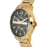 Armani Exchange Hampton Chronograph Black Dial Gold Steel Strap Watch For Men - AX2122 Buy Now By Armani Exchange