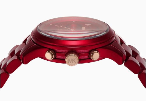 Michael Kors Runway Analog Chronograph Red Dial Red Steel Strap Watch for Women - MK7436 Buy Now By Michael Kors