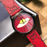Gucci G Timeless Ghost Red Dial Red Leather Strap Watch For Men - YA1264023 Buy Now By Gucci