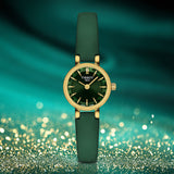 Tissot Lovely Round Green Mother of Pearl Dial Green Leather Strap Watch for Women - T140.009.36.091.00 Buy Now By Tissot