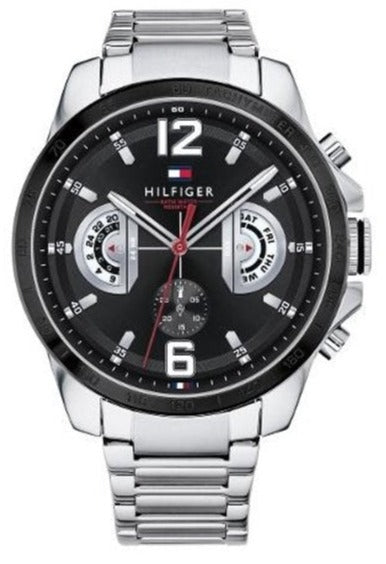 Tommy Hilfiger Decker Quartz Black Dial Silver Steel Strap Watch for Men - 1791472 Buy Now By Tommy Hilfiger