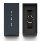 Daniel Wellington Classic Petite Pressed Ashfield Black Dial Black Mesh Bracelet Watch For Women - DW00100441 Buy Now By Daniel Wellington
