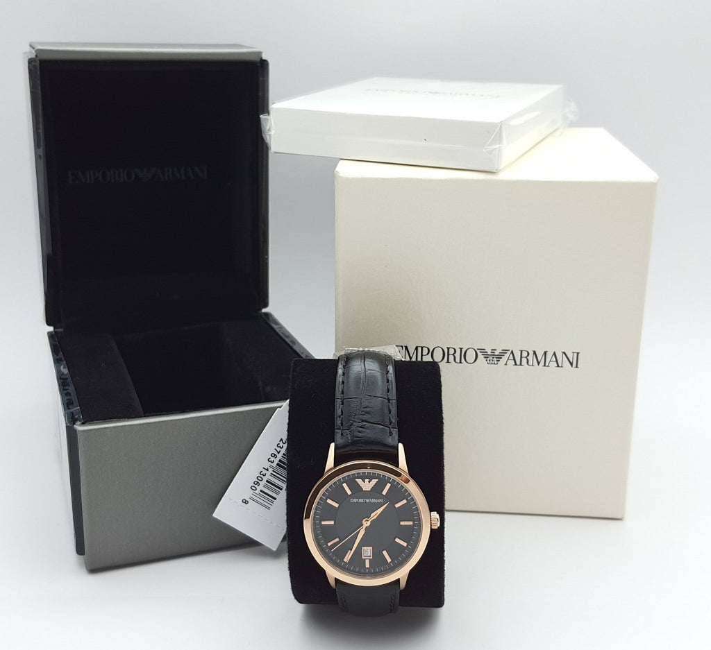 Emporio Armani Classic Black Dial Black Leather Strap Watch For Women - AR9022 Buy Now By Emporio Armani