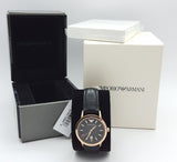Emporio Armani Classic Black Dial Black Leather Strap Watch For Women - AR9022 Buy Now By Emporio Armani