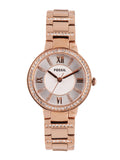 Fossil Virginia White Dial Rose Gold Steel Strap Watch for Women - ES3284 Buy Now By Fossil