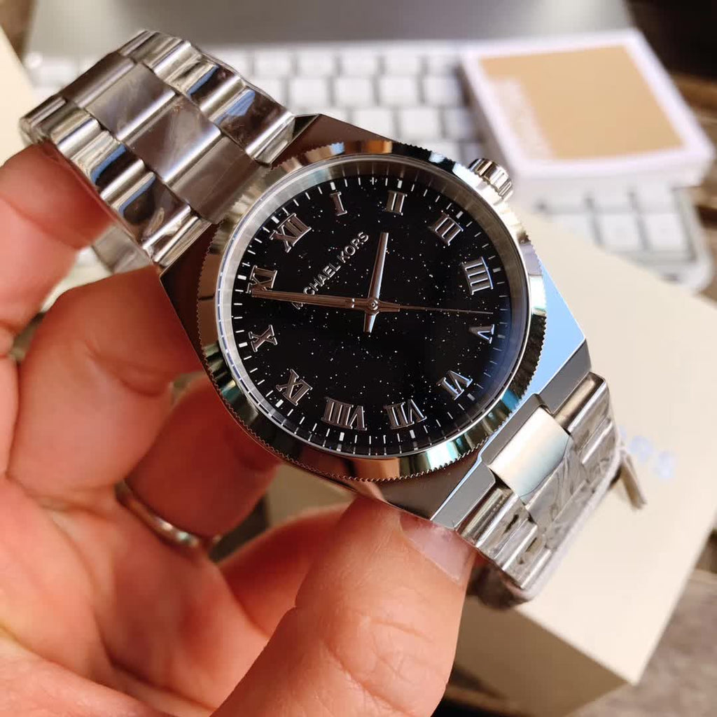 Michael Kors Channing Midnight Blue Dial Silver Steel Strap Watch for Women - MK6113 Buy Now By Michael Kors