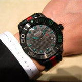 Gucci G Timeless Sport Black Dial Two Tone NATO Strap Watch For Men - YA126229 Buy Now By Gucci